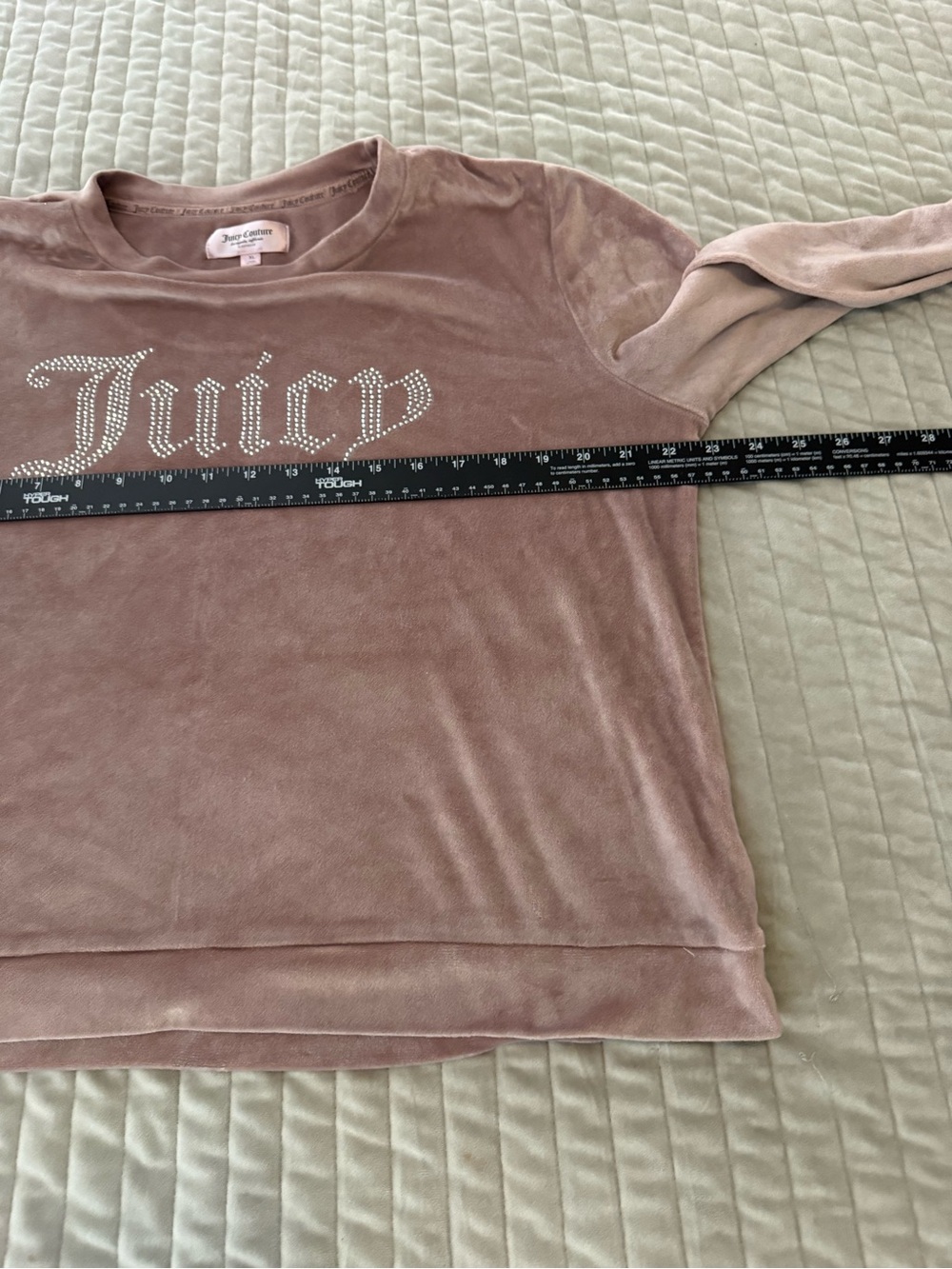 Juicy Couture Velour Pajama Set Rhinestone Y2K Loungewear Sleepwear - Size XL - Picture 3 of 12